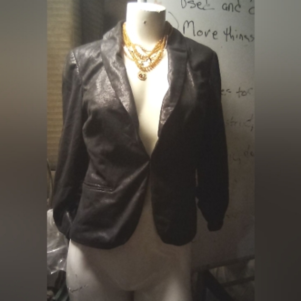 Black suede leather jacket